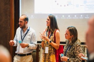 Group giving presentation.